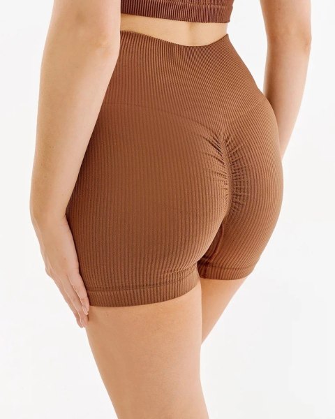 SZORTY SEAMLESS SHAPE RIB S/M mocca SZORTY SEAMLESS SHAPE RIB S/M mocca