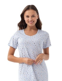 KOSZULA DAMSKA 284 KR XXL niebieski/stokrotki