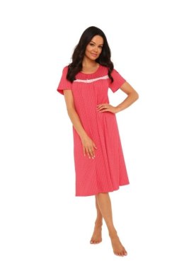 KOSZULKA JULIETTE 447 KR R.3XL-5XL XXXXL malina/kropki
