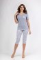 PIŻAMA DAMSKA 691A KR R.2XL-4XL XXL jasny melange