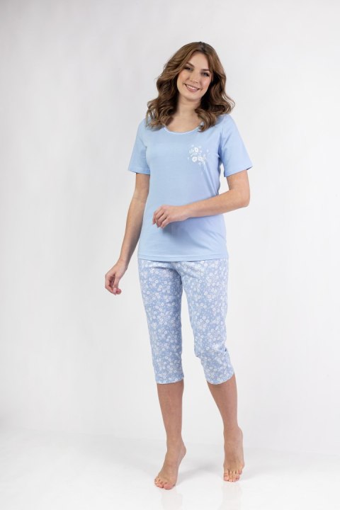 PIŻAMA DAMSKA 691A KR R.2XL-4XL XXL niebieski PIŻAMA DAMSKA 691A KR R.2XL-4XL XXL niebieski