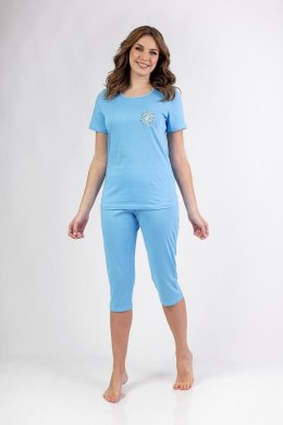 PIŻAMA DAMSKA 692 KR R.2XL-4XL XXXL niebieski