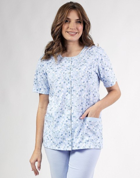PIŻAMA DAMSKA 694 KR R.2XL-3XL XXL niebieski PIŻAMA DAMSKA 694 KR R.2XL-3XL XXL niebieski