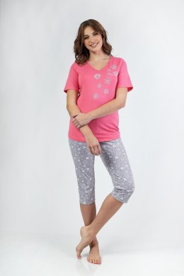 PIŻAMA DAMSKA 696 KR R.2XL XXL różowy
