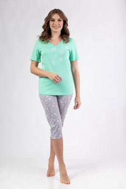 PIŻAMA DAMSKA 696 KR R.2XL XXL zielony
