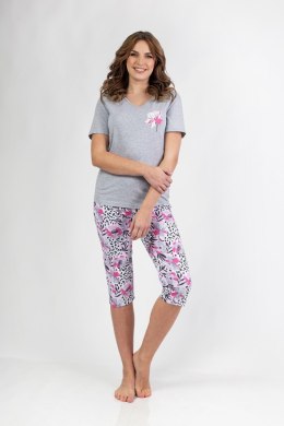 PIŻAMA DAMSKA 698 KR R.2XL XXL melange
