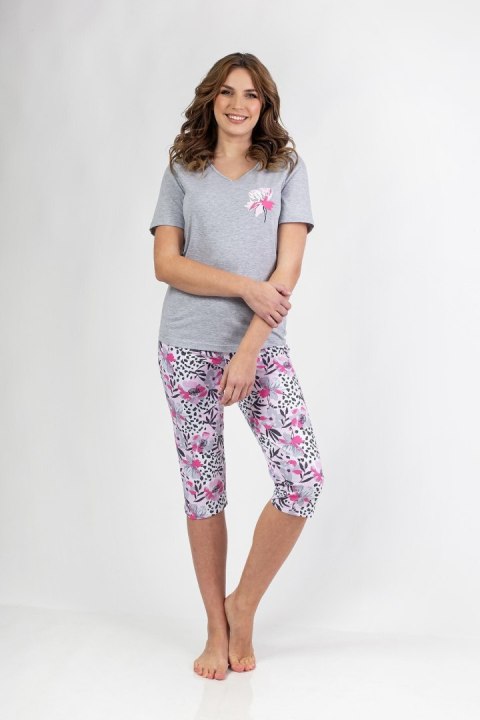 PIŻAMA DAMSKA 698 KR R.2XL XXL melange PIŻAMA DAMSKA 698 KR R.2XL XXL melange