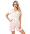 PIŻAMA DAMSKA AMARIS 1/2 XL ecri/różowy