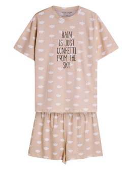 PIŻAMA DAMSKA NUBES 42647 KR XXL beżowy