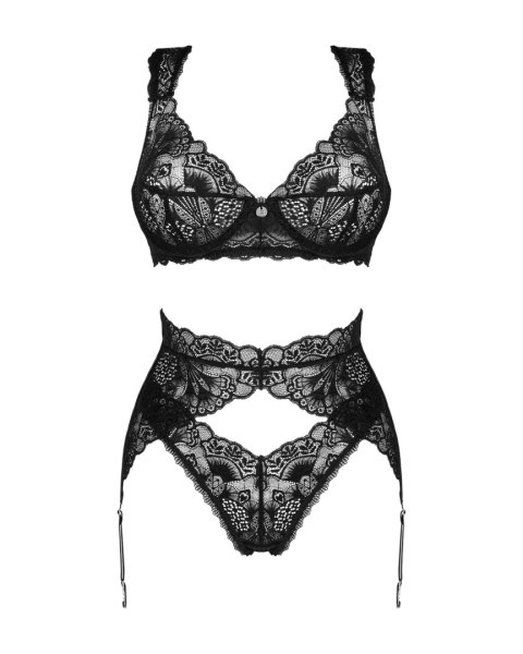 KOMPLET 3-CZĘŚCIOWY DONNA DREAM XL/XXL czarny KOMPLET 3-CZĘŚCIOWY DONNA DREAM XL/XXL czarny