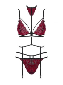 KOMPLET 3-CZĘŚCIOWY SUGESTINA L/XL black/red