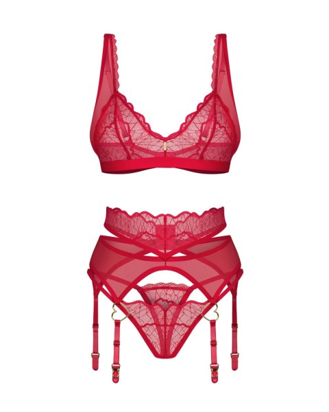 KOMPLET CUPIDE DESIR 3-CZĘŚCIOWY 2XL/3XL czerwony KOMPLET CUPIDE DESIR 3-CZĘŚCIOWY 2XL/3XL czerwony