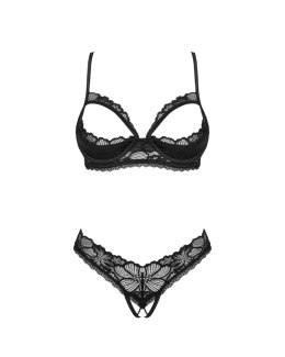 KOMPLET OTWARTY SERAFIA 2-CZ. XS/S black