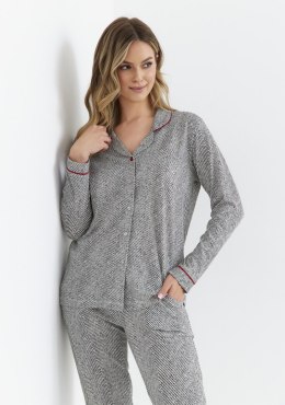 PIŻAMA DAMSKA 410 DR R.3XL 3XL jodełka grafit