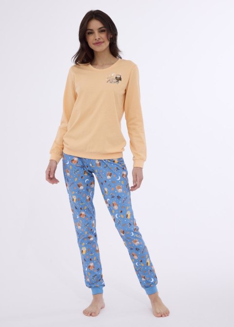 PIŻAMA DAMSKA 467/373 OWLS DR XXL pomarańczowy PIŻAMA DAMSKA 467/373 OWLS DR XXL pomarańczowy