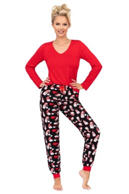 PIŻAMA SANTI LONG XL red