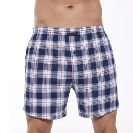 BOKSERKI COMFORT 002/277 L ecru/granatowy