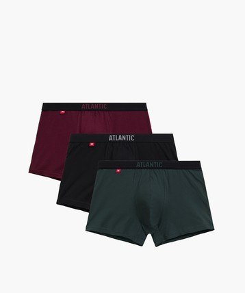 BOKSERKI MĘSKIE 3MH-011 XXL czarny/szmaragdowy/bordowy BOKSERKI MĘSKIE 3MH-011 XXL czarny/szmaragdowy/bordowy