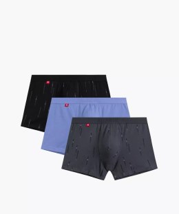 BOKSERKI MĘSKIE 3MH-210 XXL czarny/denim/grafitowy