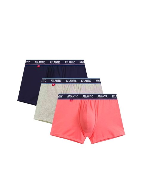 BOKSERKI MĘSKIE 3MH-214 XXL granatowy/koralowy/szary melanż BOKSERKI MĘSKIE 3MH-214 XXL granatowy/koralowy/szary melanż