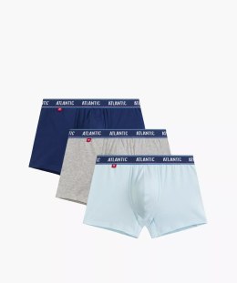BOKSERKI MĘSKIE 3MH-214 XXL jasny niebieski/ciemny niebieski/szary melanż