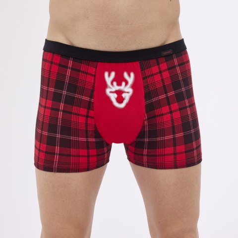 BOKSERKI ŚWIĄTECZNE 007/76 RED NOSE 2 XL czerwony BOKSERKI ŚWIĄTECZNE 007/76 RED NOSE 2 XL czerwony