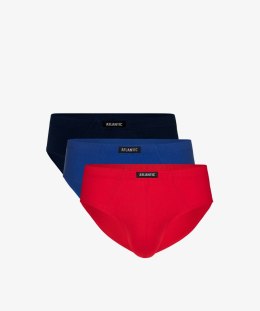 SLIPY MĘSKIE 3SMP-129 M granatowy/denim/czerwony
