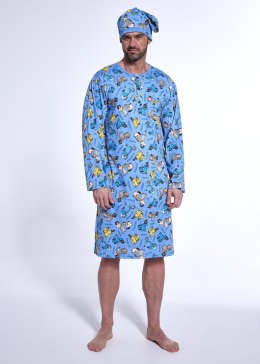 KOSZULA NOCNA MĘSKA 110/32 DR XXL niebieski