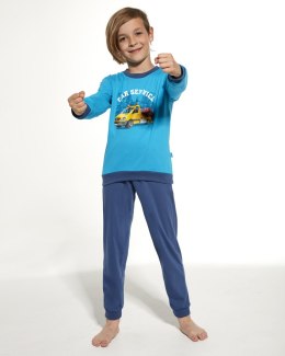 PIŻAMA BOY KIDS 477/130 CAR SERVICE DR 110-116 turkusowy