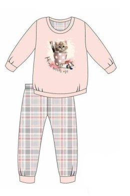 PIŻAMA GIRL KIDS 594/178 PAINT DR 98-104 różowy