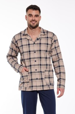 PIŻAMA MĘSKA 114/67 DR R.3XL-5XL XXXL beżowy