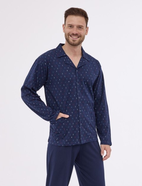 PIŻAMA MĘSKA 114/71 DR R.3XL-5XL 4XL granatowy PIŻAMA MĘSKA 114/71 DR R.3XL-5XL 4XL granatowy