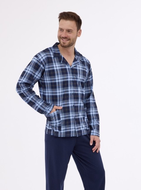 PIŻAMA MĘSKA 114/72 R.3XL-5XL 4XL granatowy/niebieski PIŻAMA MĘSKA 114/72 R.3XL-5XL 4XL granatowy/niebieski