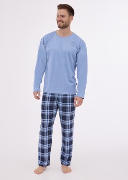 PIŻAMA MĘSKA 124/264 ASPEN 2 DR XXL niebieski melange