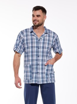 PIŻAMA MĘSKA 318/50 KR R.3XL-5XL 5XL granatowy