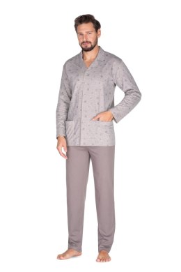 PIŻAMA MĘSKA 444A DR XXXL beżowy