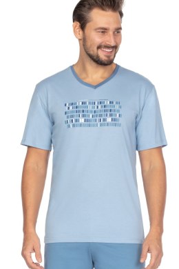 PIŻAMA MĘSKA 457 KR M niebieski
