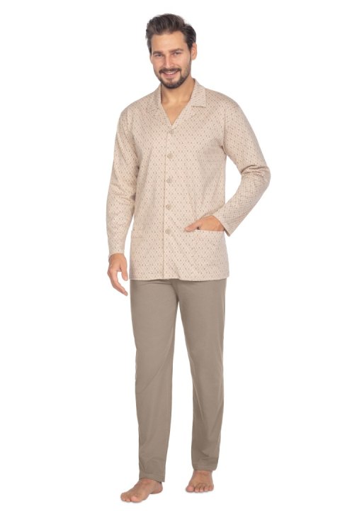 PIŻAMA MĘSKA 463 DR XL beżowy PIŻAMA MĘSKA 463 DR XL beżowy