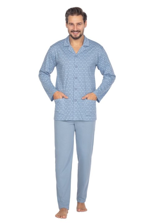 PIŻAMA MĘSKA 463A DR XXL niebieski PIŻAMA MĘSKA 463A DR XXL niebieski