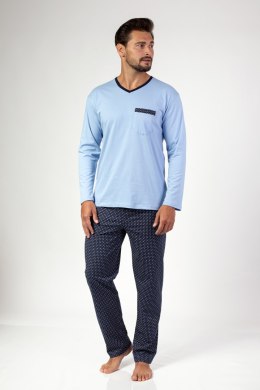 PIŻAMA MĘSKA 465A DR XXL niebieski