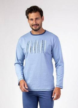 PIŻAMA MĘSKA 472A DR XXL niebieski
