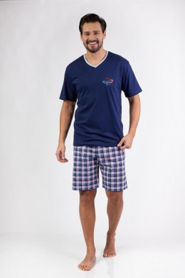 PIŻAMA MĘSKA 475 KR R.2XL XXL granatowy