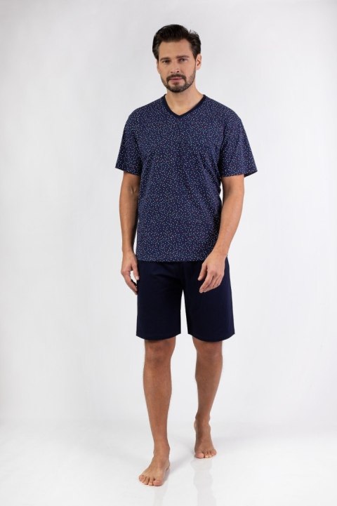 PIŻAMA MĘSKA 481 KR R.2XL XXL granatowy PIŻAMA MĘSKA 481 KR R.2XL XXL granatowy