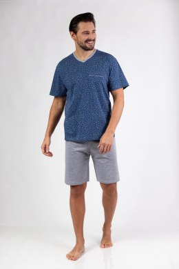 PIŻAMA MĘSKA 481 KR R.2XL XXL niebieski