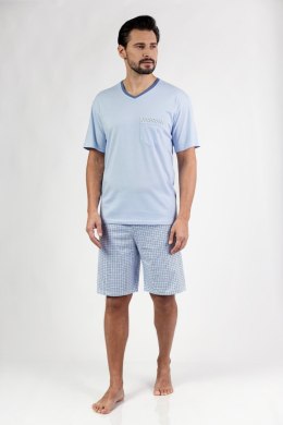 PIŻAMA MĘSKA 482 KR XL niebieski