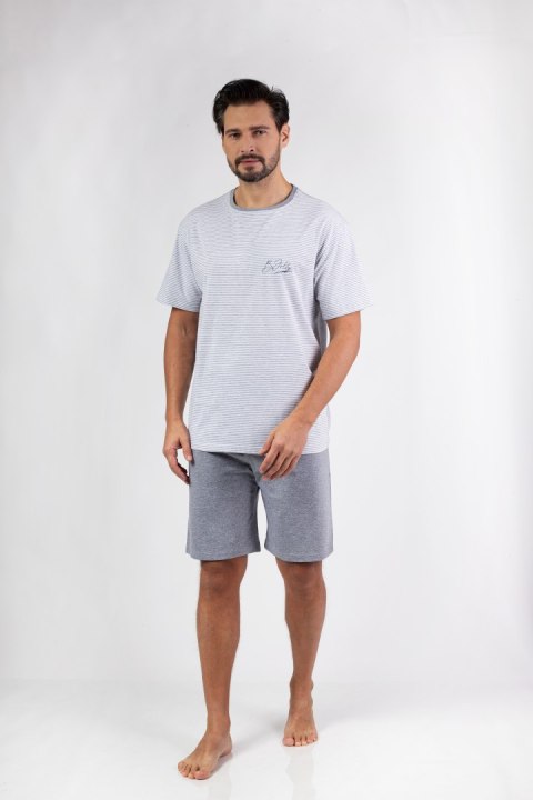 PIŻAMA MĘSKA 483 KR L ciemny melange PIŻAMA MĘSKA 483 KR L ciemny melange