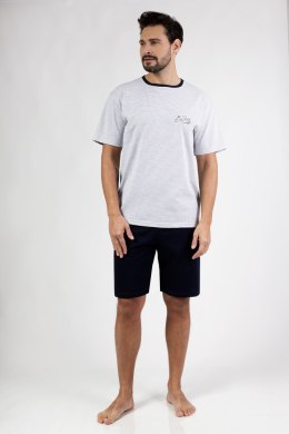 PIŻAMA MĘSKA 483A KR R.2XL XXL granatowy