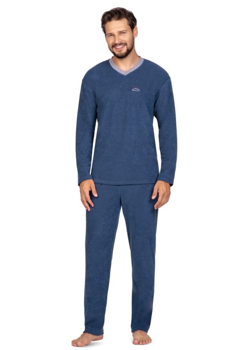 PIŻAMA MĘSKA 592A DR FROTTE XXXL niebieski PIŻAMA MĘSKA 592A DR FROTTE XXXL niebieski