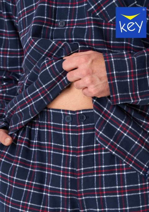 PIŻAMA MĘSKA FLANELA MNS 414 B23 R.3XL-4XL DR XXXL granatowy/kwadraty PIŻAMA MĘSKA FLANELA MNS 414 B23 R.3XL-4XL DR XXXL granatowy/kwadraty