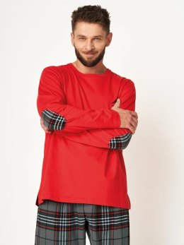 PIŻAMA MĘSKA MNS 400 DR XXL czerwony